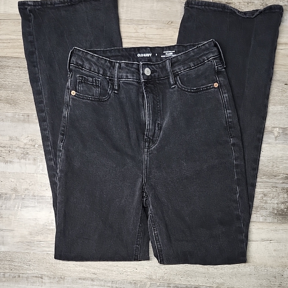 Old Navy Women's Charcoal Straight Leg Jeans
